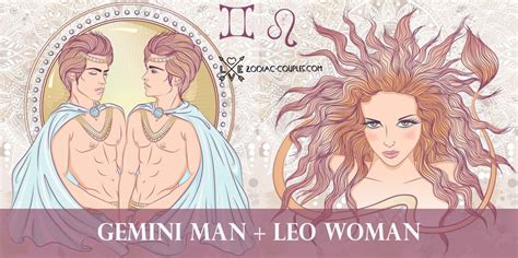 gemini man leo woman famous couples|leo male gemini female relationship.